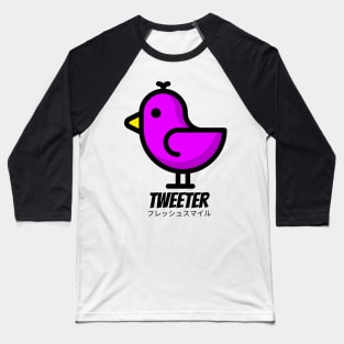 Tweeter Bird Purple Meme Baseball T-Shirt